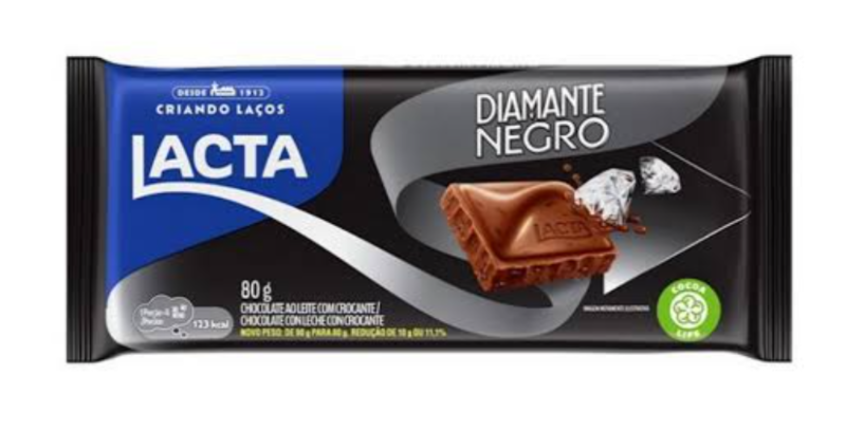 lacta diamante negro 80g