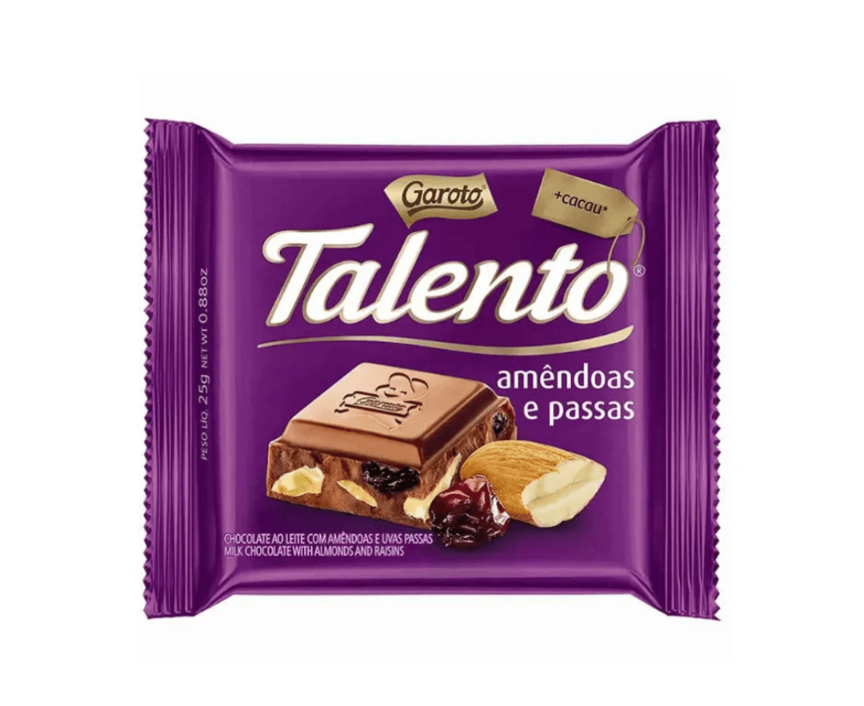 Talento passas e cereais 25g