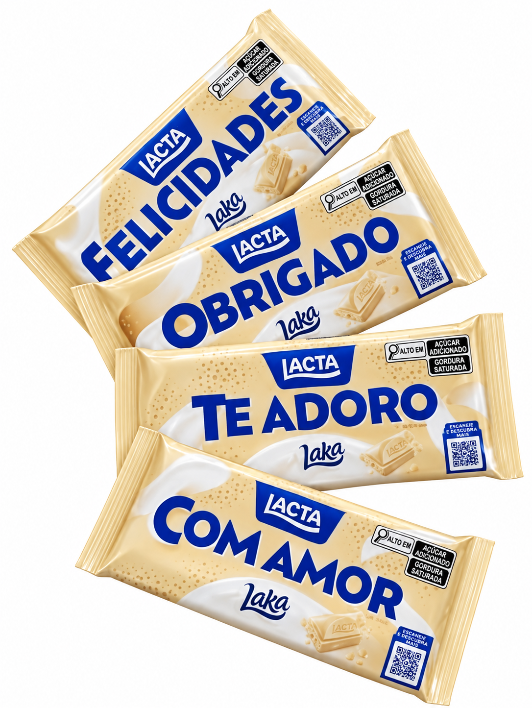 Choc Lacta Branco com frases