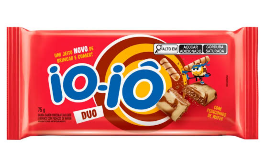 Barra Io Iô sabor DUO c/pedacinhos de wafer 75g
