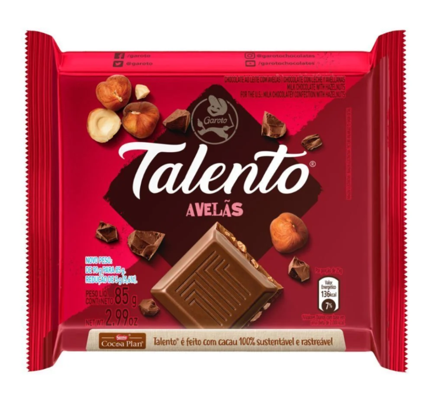 Talento avelãs 85g
