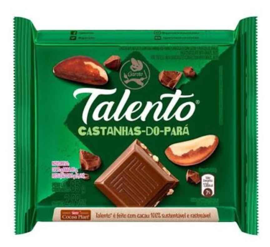 Talento castanhas do pará 85g