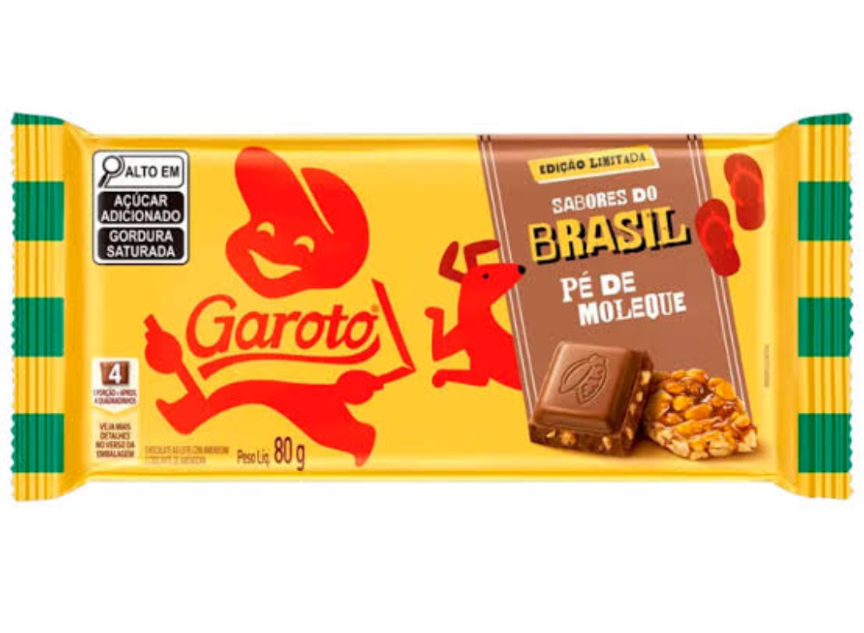 Barra de choc garoto pe de muleke 80g