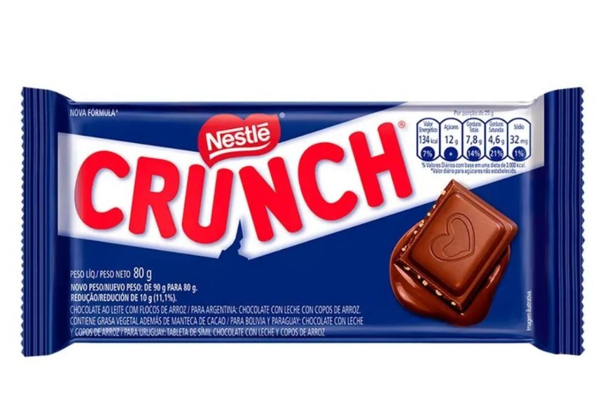 Barra de chocolate crunch 80g
