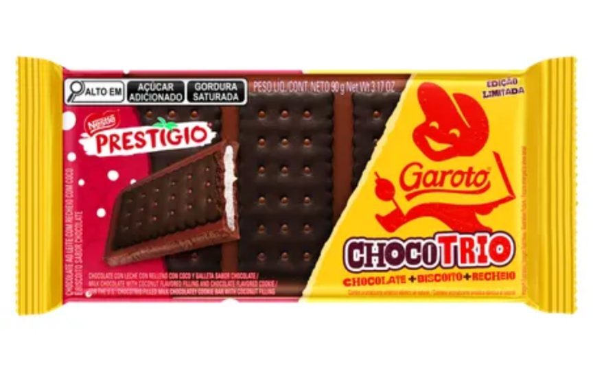 Garoto prestigio com biscoito 90g