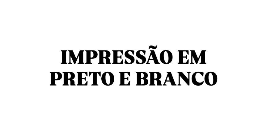 Impressão em preto e branco (contas)