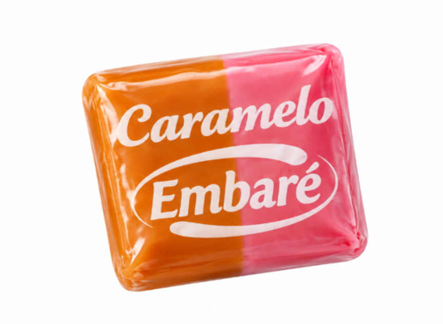 Bala caramelos yorgut morango