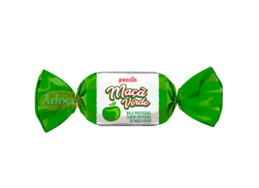 Bala de maçã verde peccin