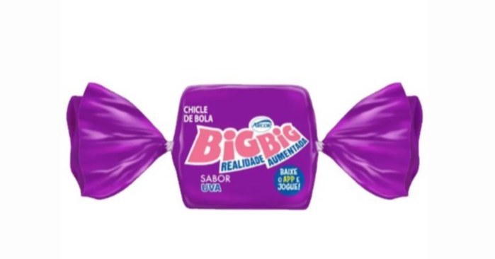 Chiclet Big Big sabor uva
