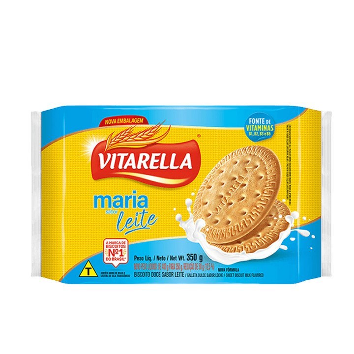 Biscoito vitarella maria sabor leite 350g