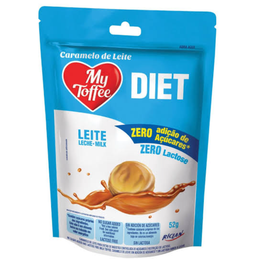 Bala my toffe diet zero leite 52g