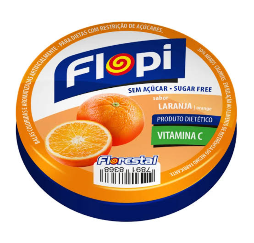 Flopi laranja zero 40g
