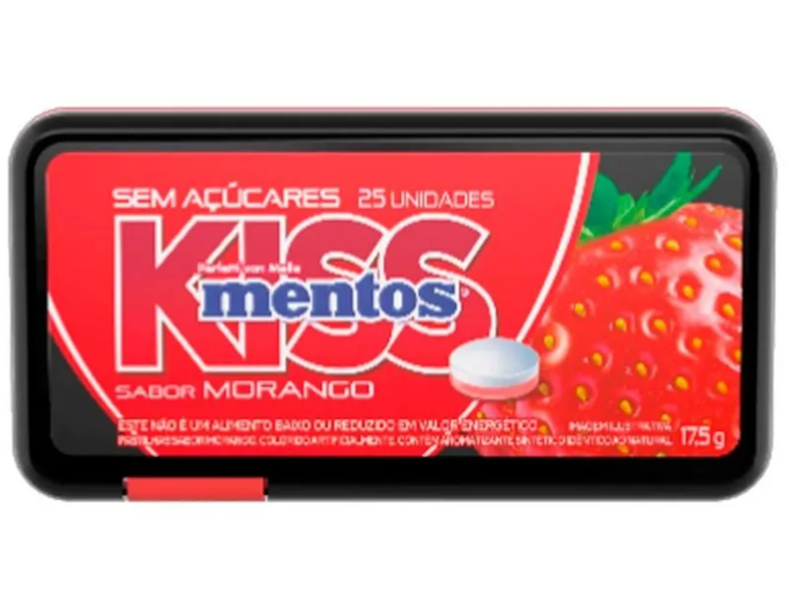 kiss mentos morango 17,5g