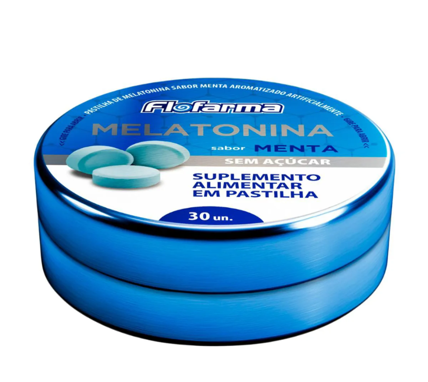 Pastilha flor melatonina sabor menta 30un