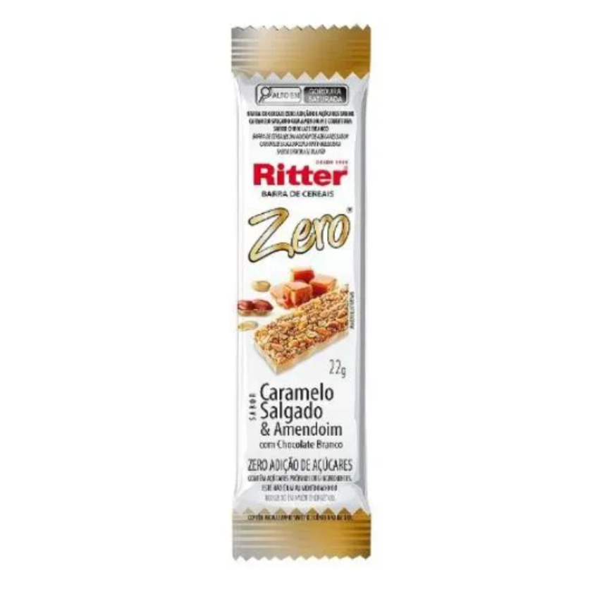 Barrinha de cereal ritter zero caramelo salgado 22g