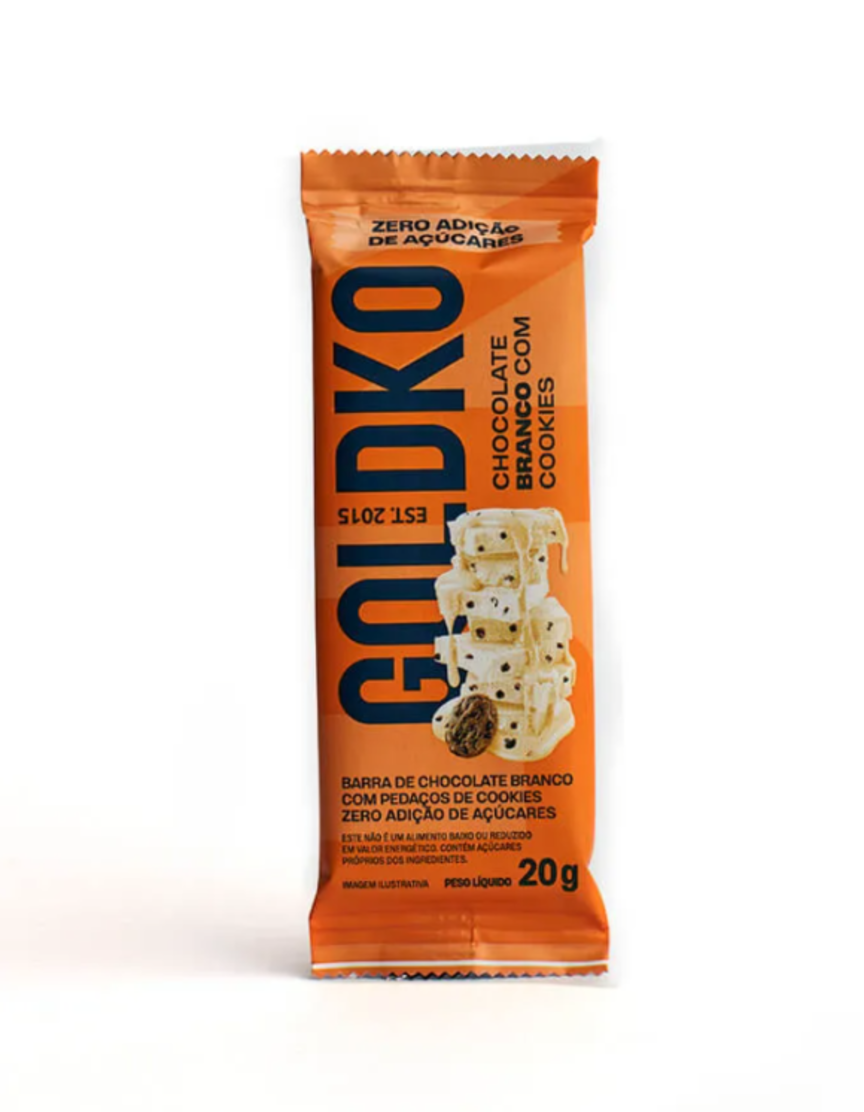 Barrinha de choc branco c/cookies zero adição de açúcares 20g