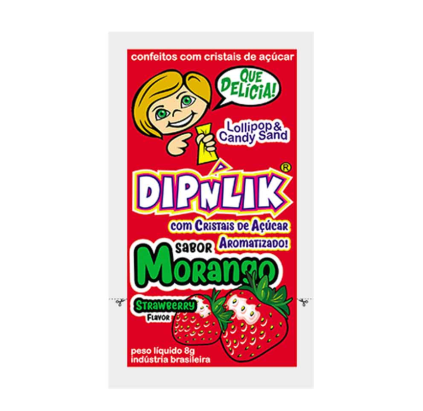 Pirulito diplink sabor Morango 8g