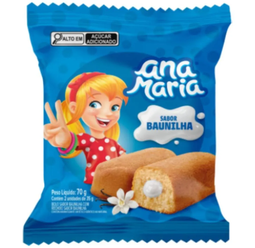 Bolinho ana maria sabor baunilha 70g