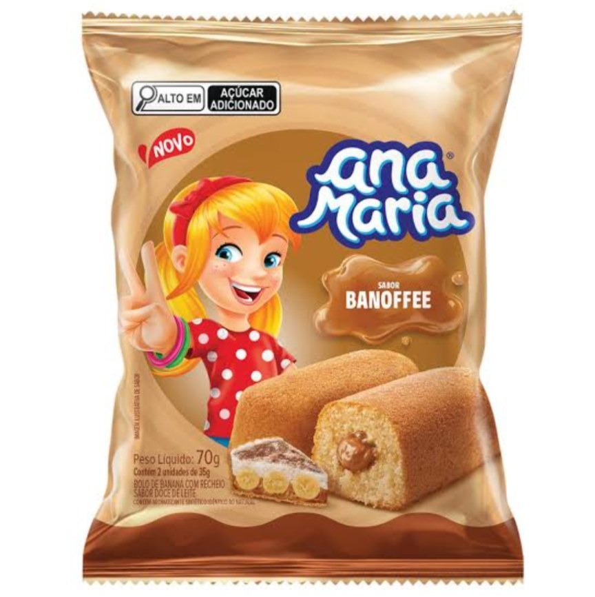 Bolinho ana maria sabor BANOFFEE 70g
