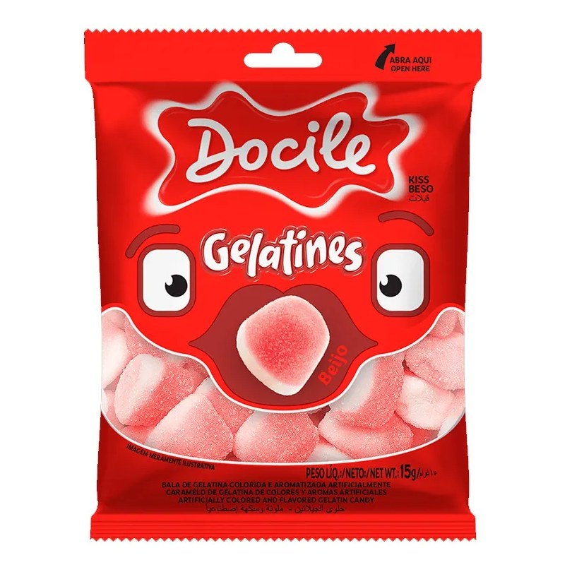 Gelatine mini beijos docile 15g