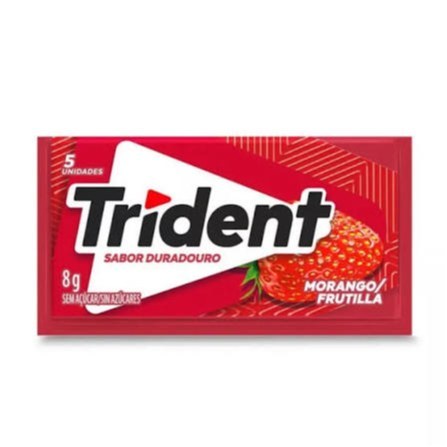 Trident sem açúcar MORANGO 8g