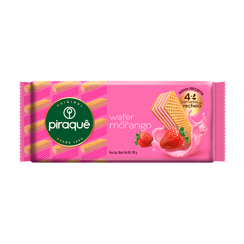 Wafe Piraque Morango 100g