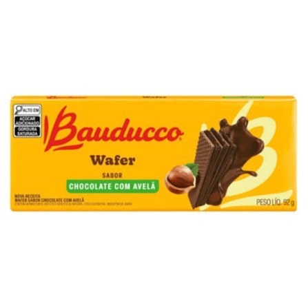 Wafer Bauducco sabor chocolate com avelã 92g