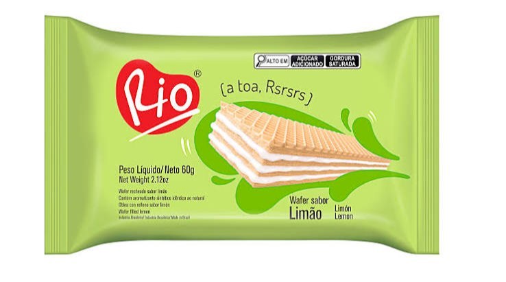 Wafer Rio sabor Limão 60g