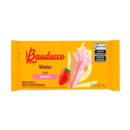 Wafer Bauducco sabor morango 30g