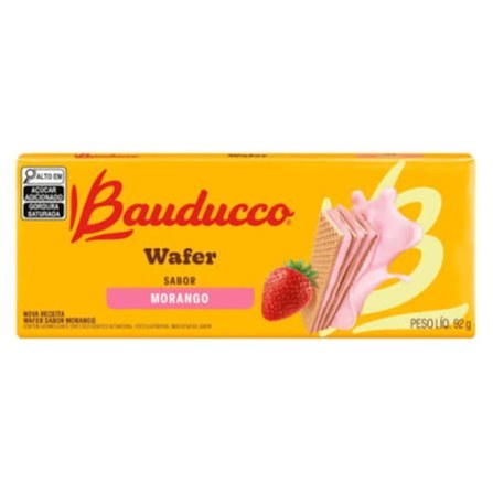 Wafer bauducco sabor morango 92g