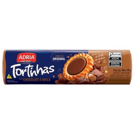 Tortinhas sabor chocolate e avelã Adria 140g
