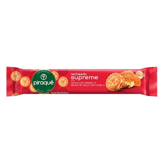 Piraquê supreme recheado geleia e maçã 80g