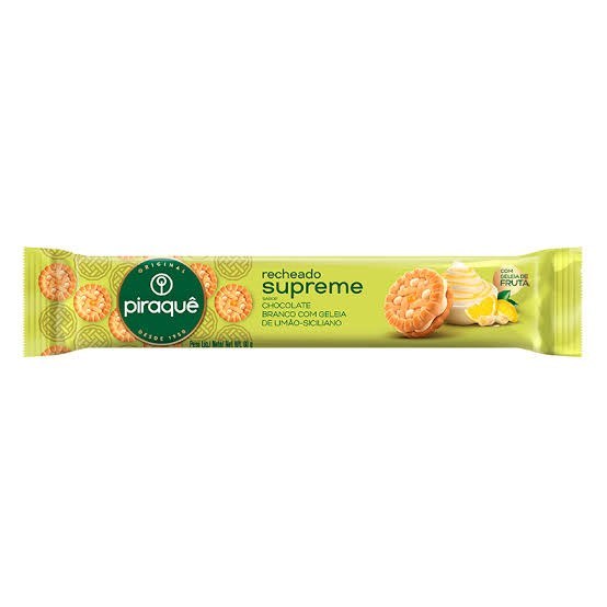 Piraquê supreme chocolate br com geleia de limão 80g