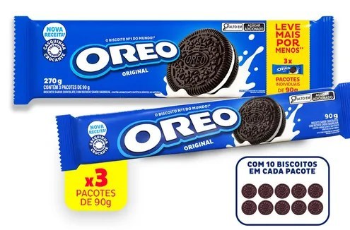 KIt com 3 Óreos tradicionais 270g