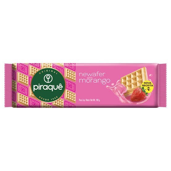 Piraquê Newafer sabor morango 100g