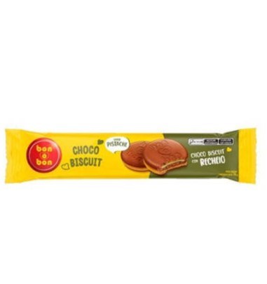 Biscoito Bonobon choco biscuit Pistache A 76g