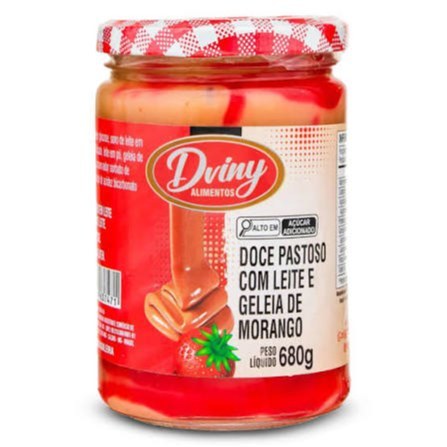 Dviny alimentos Doce de leite com morango 680g