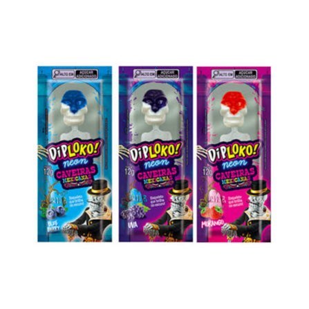 Diploko Neon caveiras mexicanas 12g