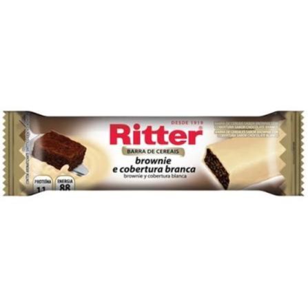 Barrinha de cereal ritter brownie e cobertura branca 20g