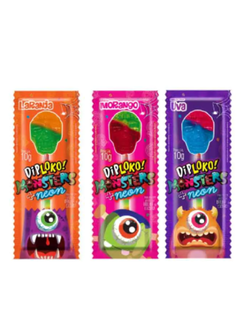 Pirulito Diploko monsters + neon 10g