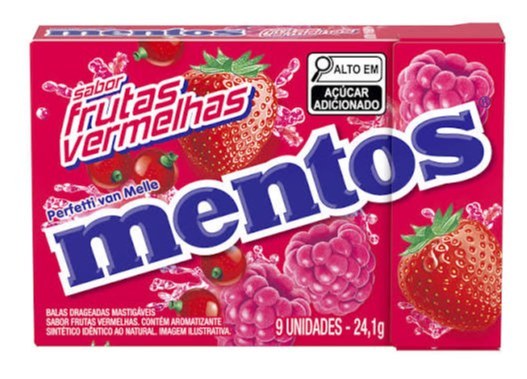 MENTOS 12x24g sabor frutas vermelhas