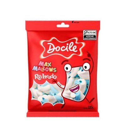 Maxmallows docile azul/branco baunilha 220g