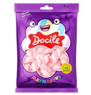Maxmallows docile twist rosa/branco baunilha